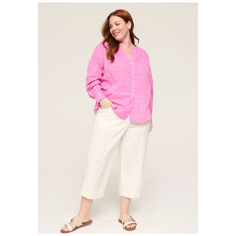 Lane Bryant Pink Button Front Blouse Sz.16W NWT